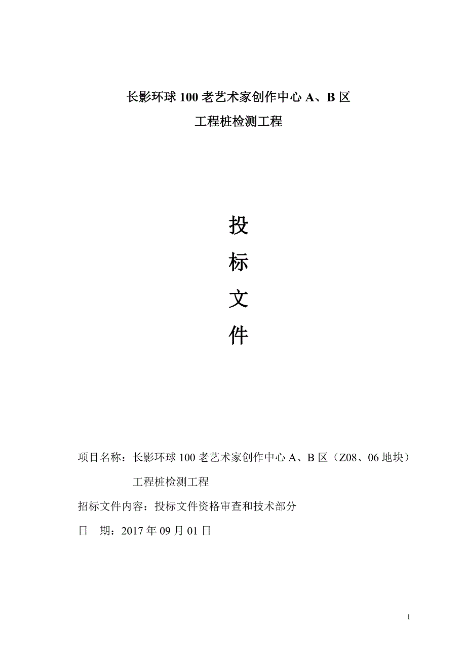 桩基检测技术投标文件 修订-可编辑_第1页