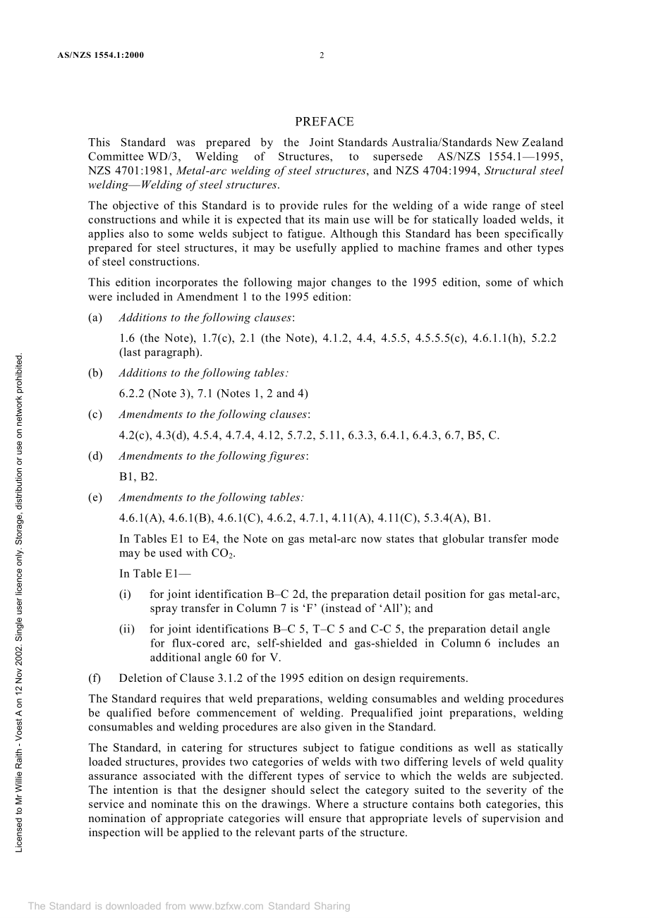 【AS澳大利亚标准】AS NZS .- Structural steel welding - Part Welding of steel structuere_第4页