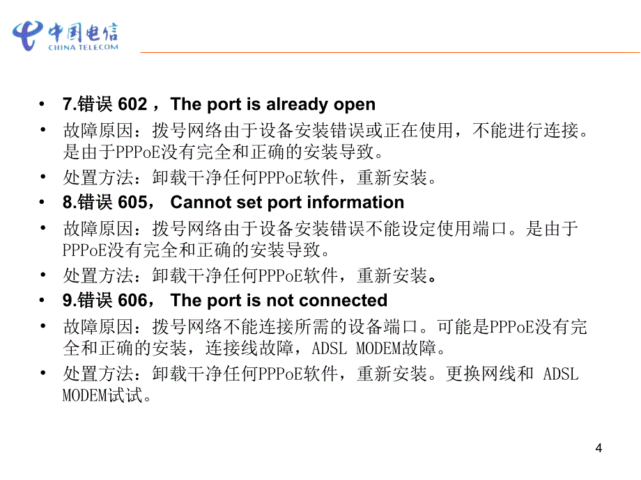 常见宽带障碍代码查修技巧ppt课件_第4页