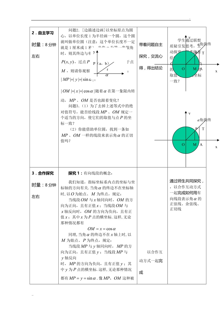 《任意角的三角函数》教案完美版_第2页