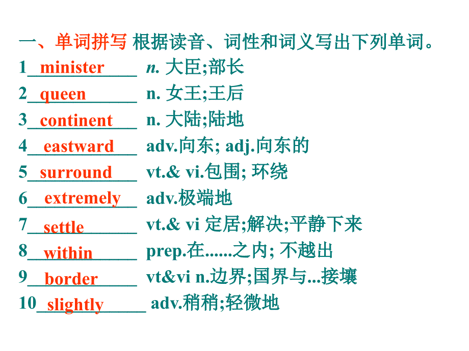 人教版高中英语必修3复习课件Unit5(单元)复习_第3页