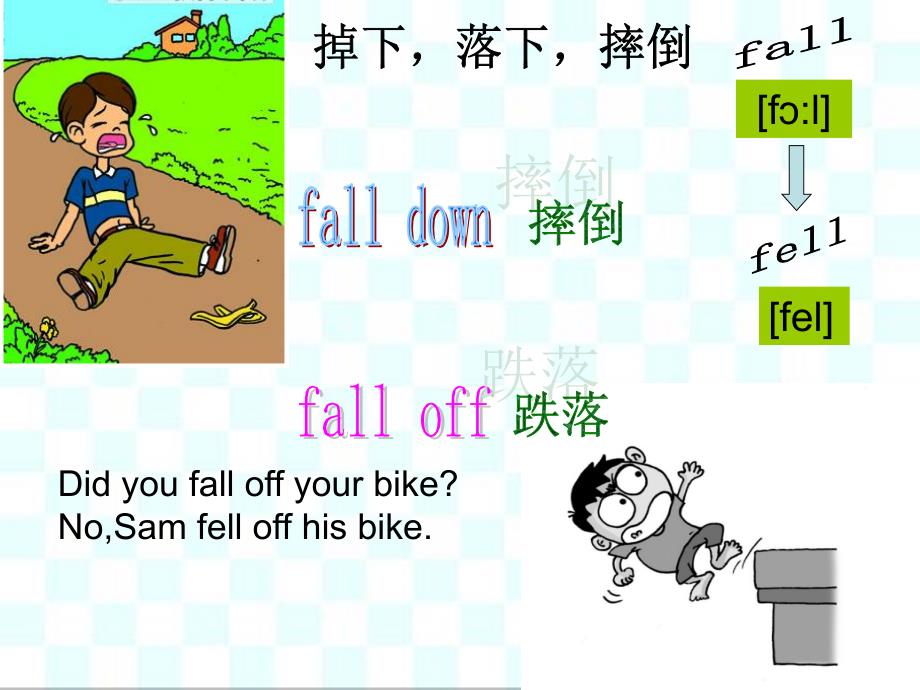 外研版(三起)四下Module-10《Unit-1-Did-you-fall-off-your-bike》ppt课件_第3页