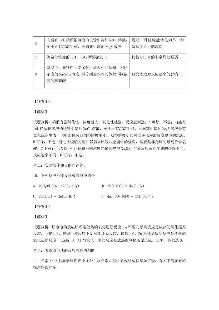 鲁科版高中化学选修五高二下期6月月考化_第5页