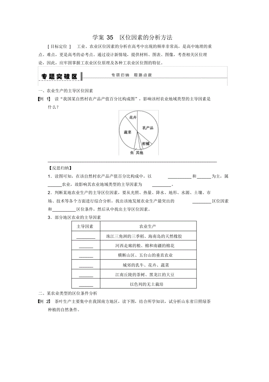 (完整版)高考地理复习工业地域类型的形成与发展课时35区位因素的分析方法专题学案新人教版_第1页