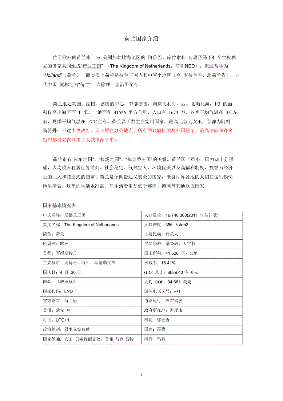 怀恩移民特别为荷兰移民申请者提供的荷兰综述修订版_第2页