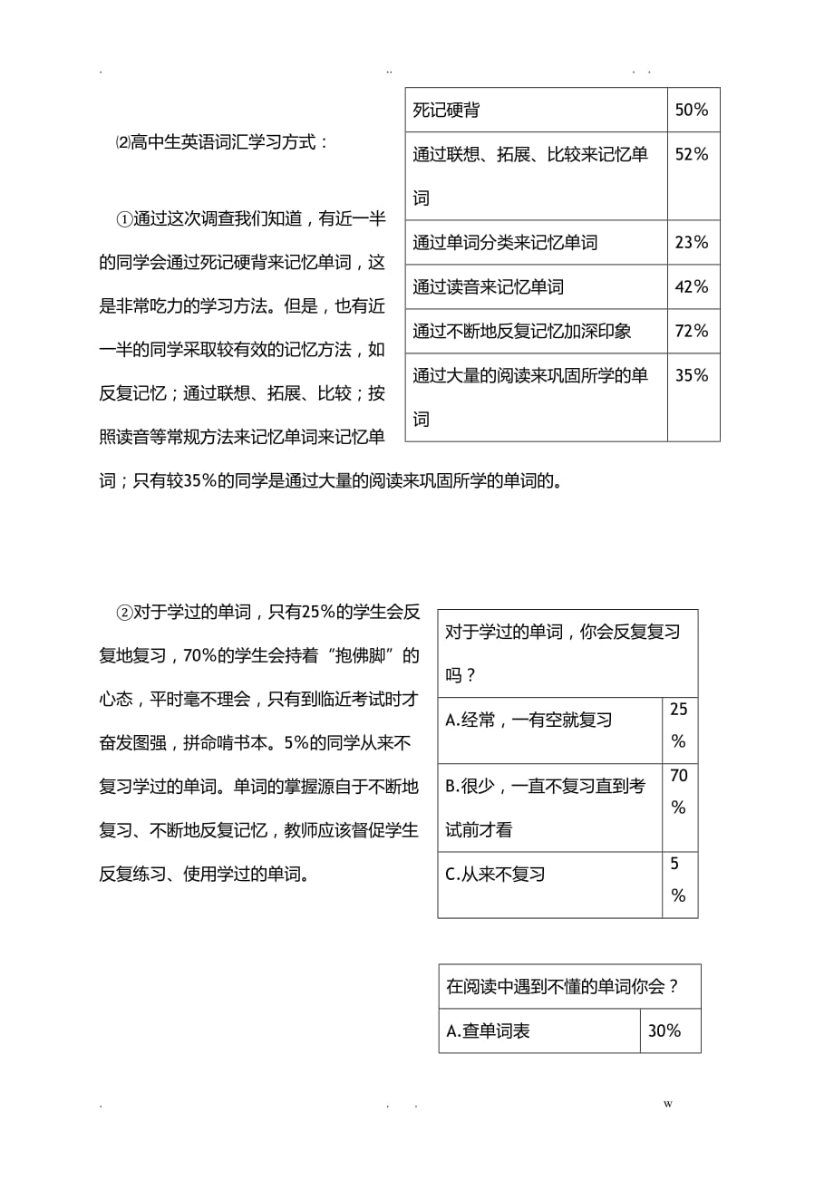 高中生英语词汇学习现状调查报告_第4页