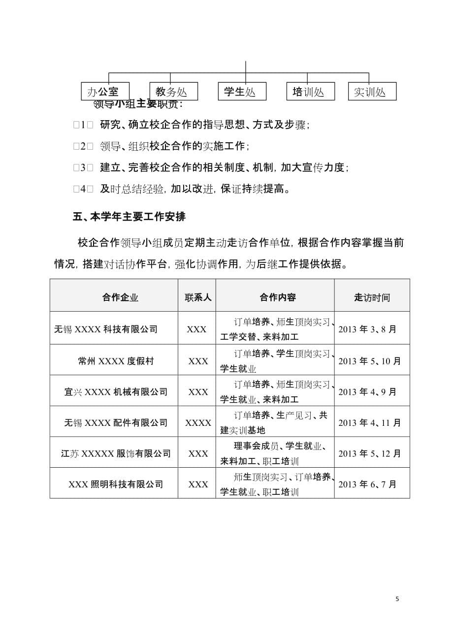 职业学校校企合作实施方案(1)_第5页