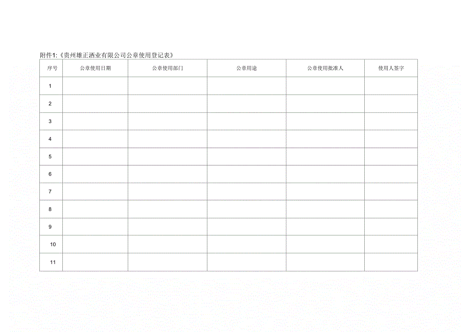 贵州雄正酒业有限公司印章管理规定_第4页