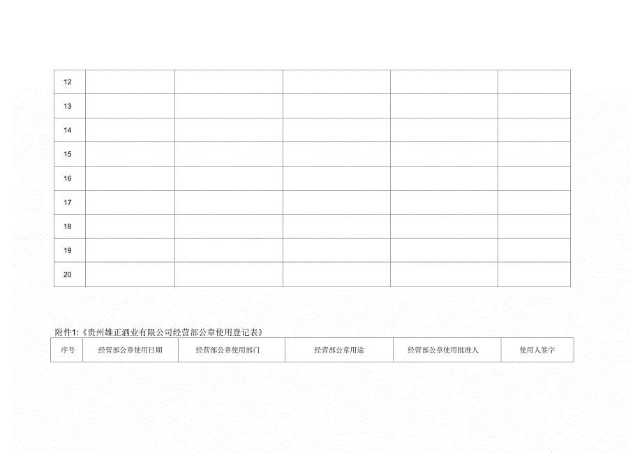 贵州雄正酒业有限公司印章管理规定_第5页