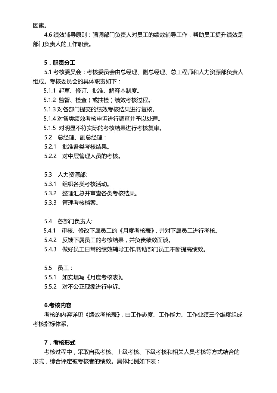 湖南某公司绩效考核管理制度(doc 7页)_第2页