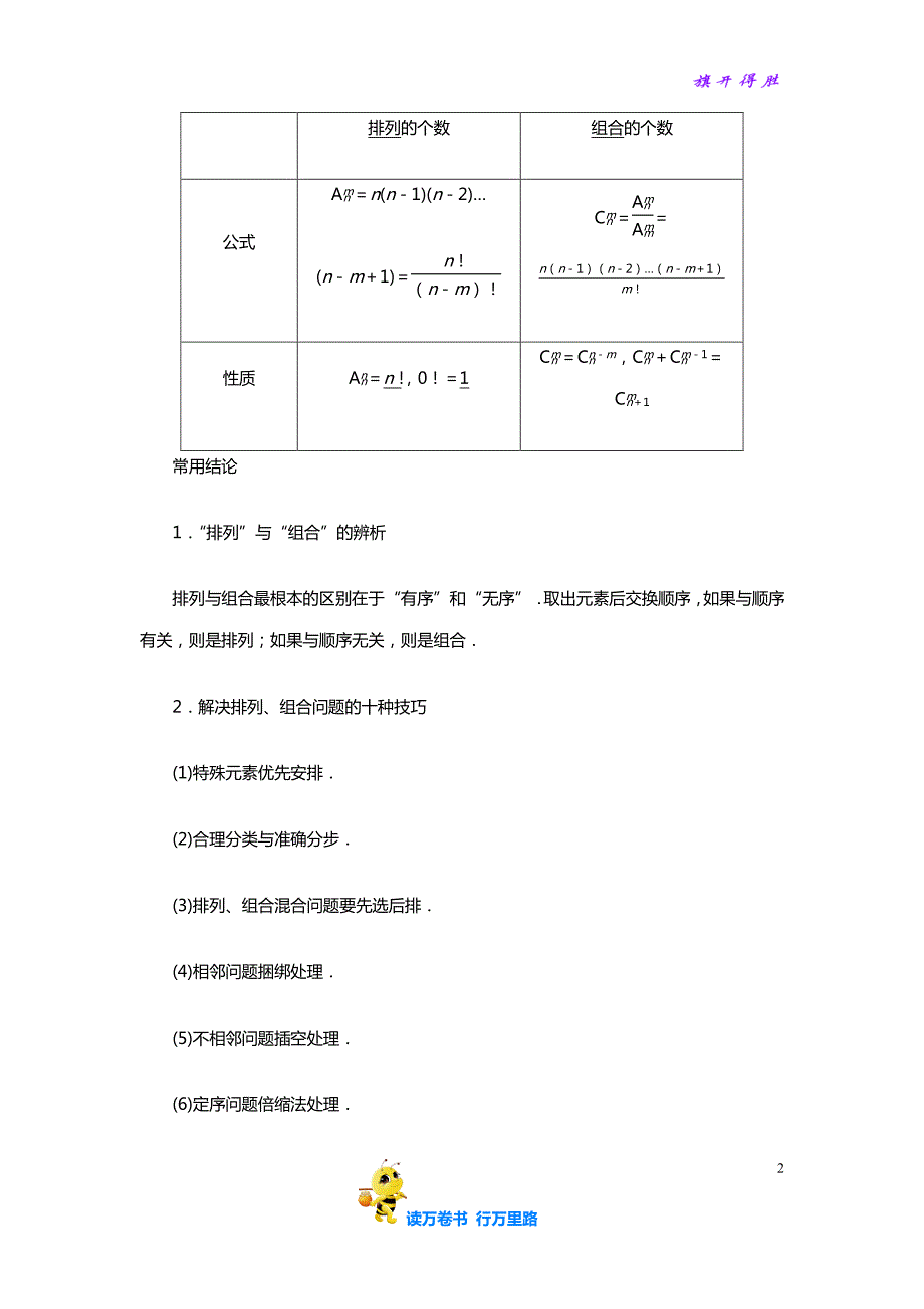 2020高考数学 最后突破抢分：第2讲　排列与组合_第2页