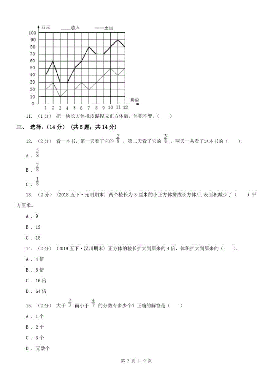 辽宁省2020年五年级下册数学期末冲刺卷(二)_第2页