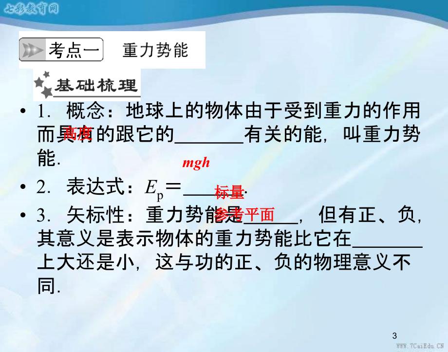 2014高考物理一轮复习机械能守恒定律及其应用专题汇总PPT课件_第3页