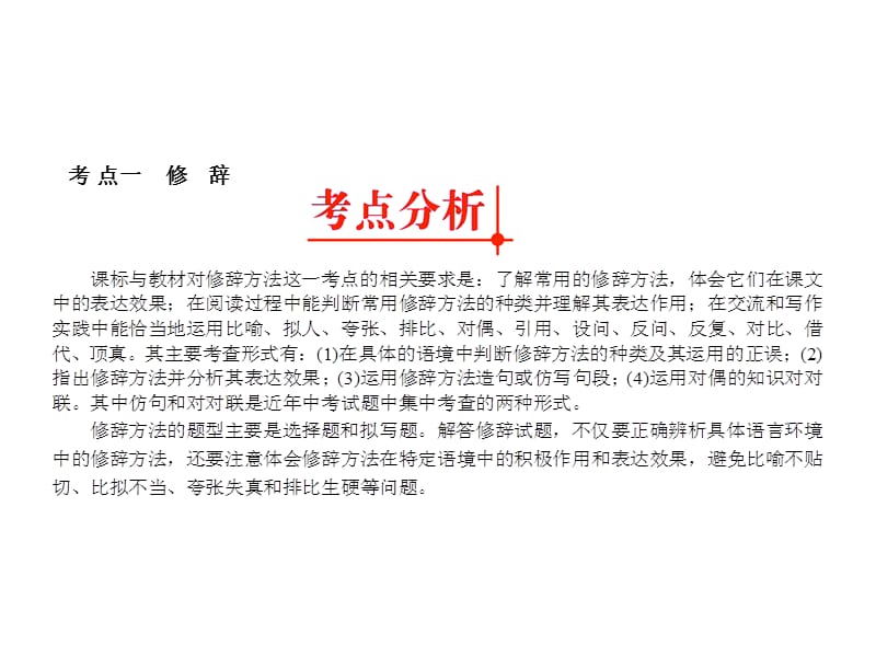 2011年中考语文复习PPT课件专题8修辞对联_第3页