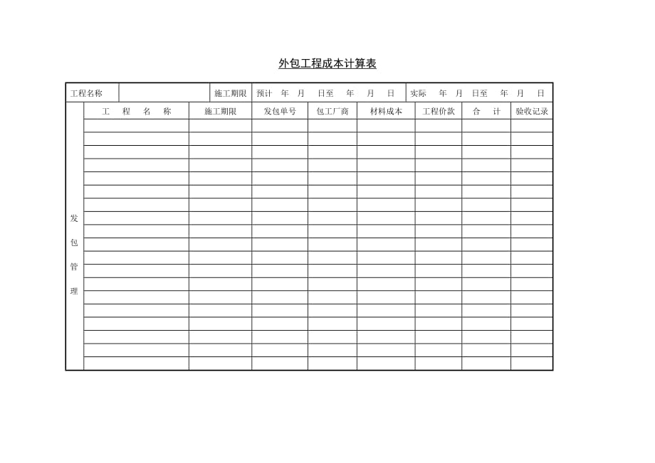 成本核算表及成本计算表汇总(doc 11个)2_第1页