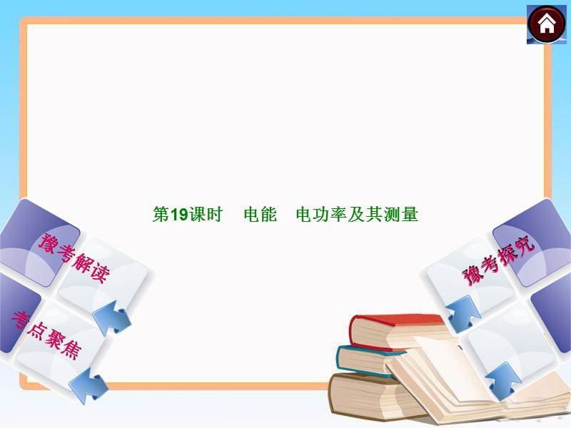 人教版中考物理总复习第19课时　电能　电功率及其测量_第1页