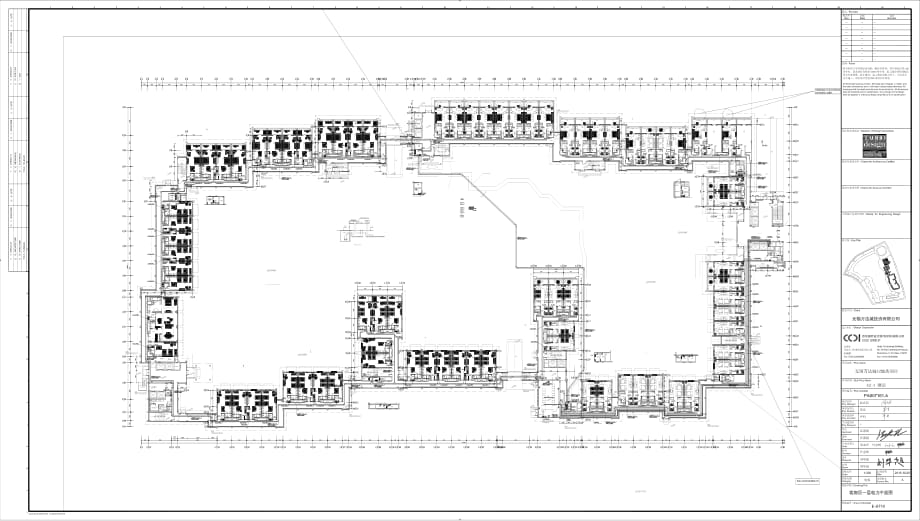 E-0710客房区一层电力平面图【度假酒店建筑设计】_第1页