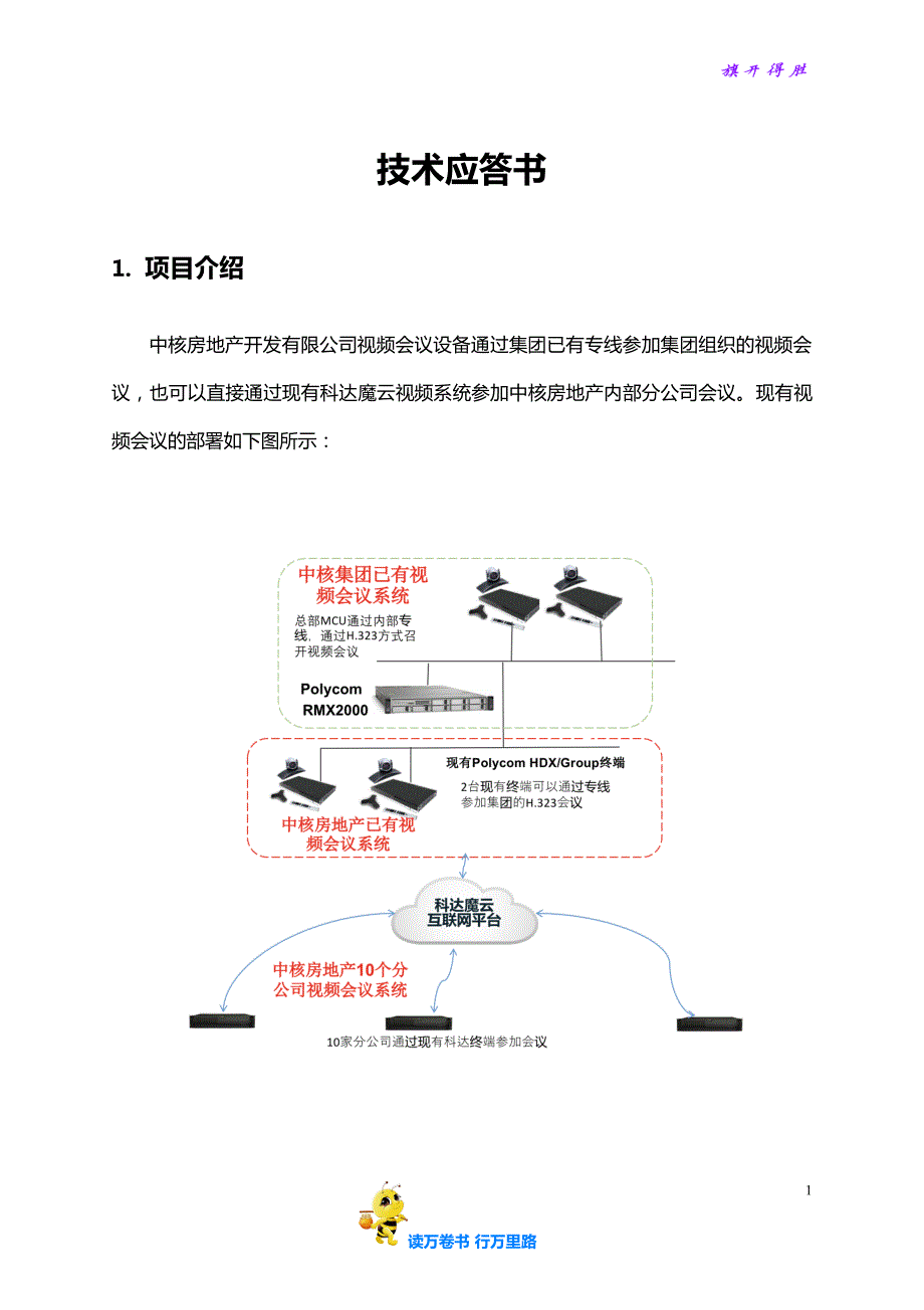 技术应答V1【鹏云视讯】_第1页