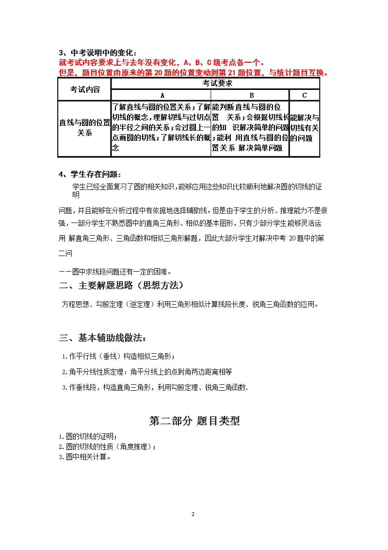 21题直线与圆的位置关系与圆中有关计算分析(何平)（2020年12月16日整理）.pptx_第2页