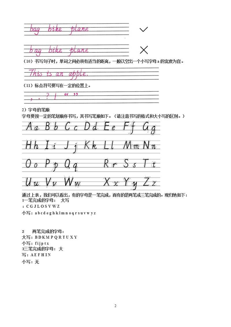 26个字母书写格式+四线三格打印版书写练习（2020年12月16日整理）.pptx_第2页