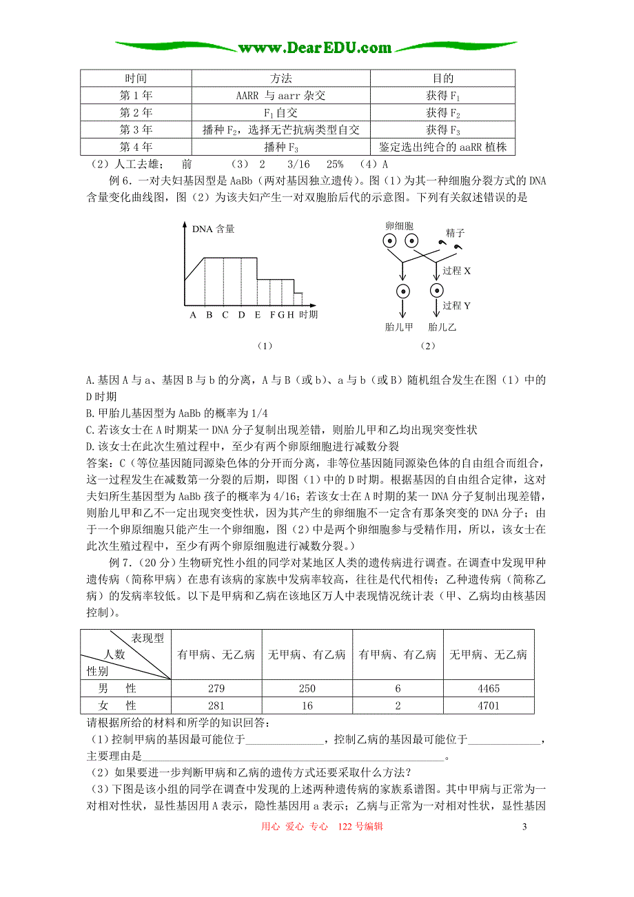 2006-2007学年度广东省高三生物必修复习的几点建议及几点重点例析 新课标 人教版_第3页