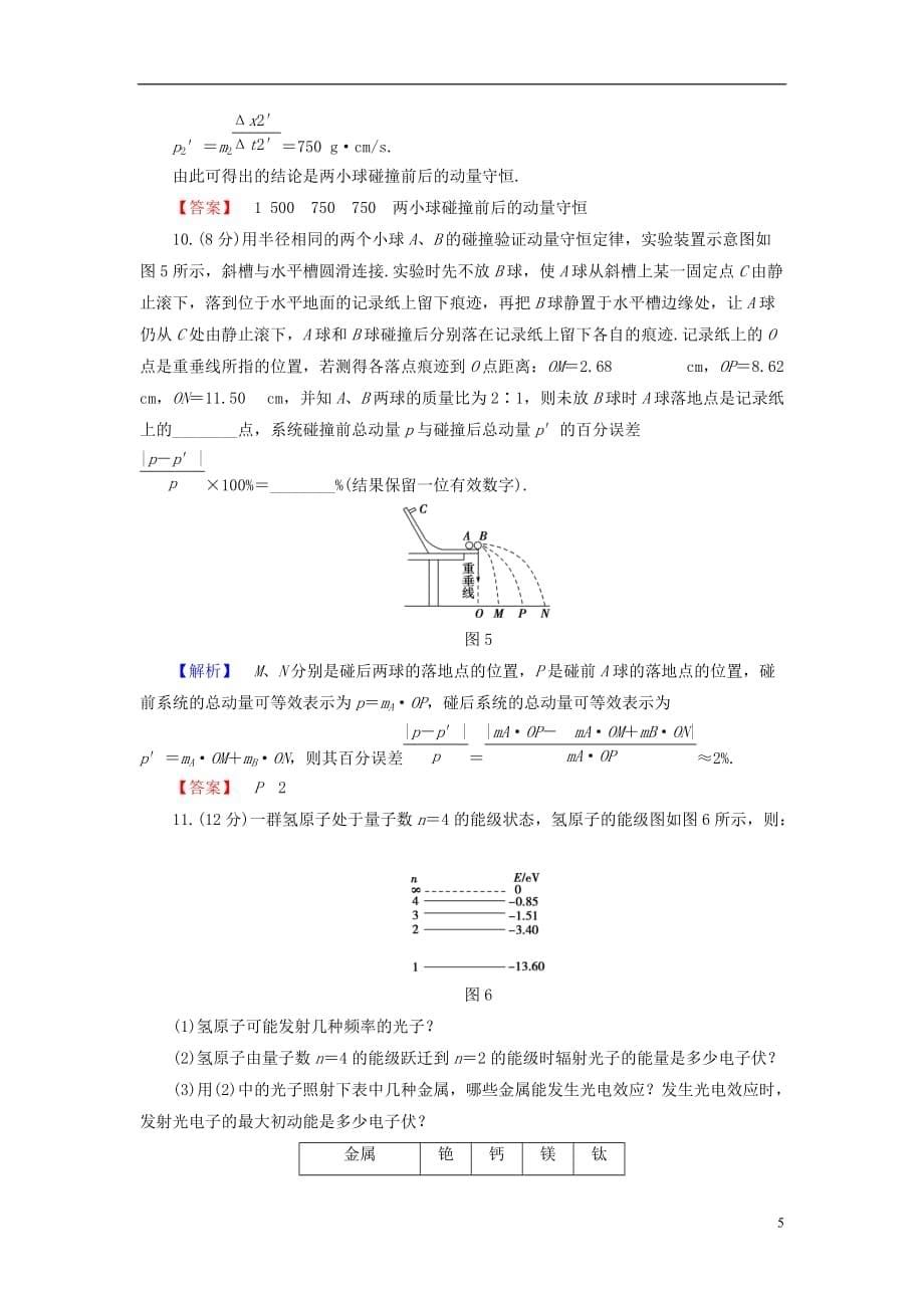 高中物理模块综合测评沪科选修3-5_第5页