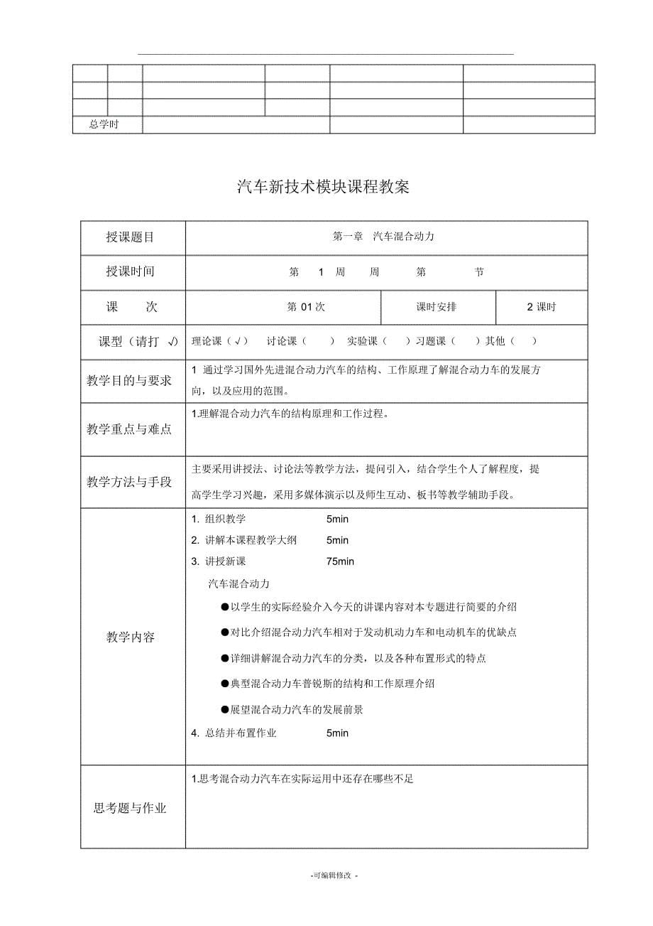 《汽车新技术》教案-_第5页