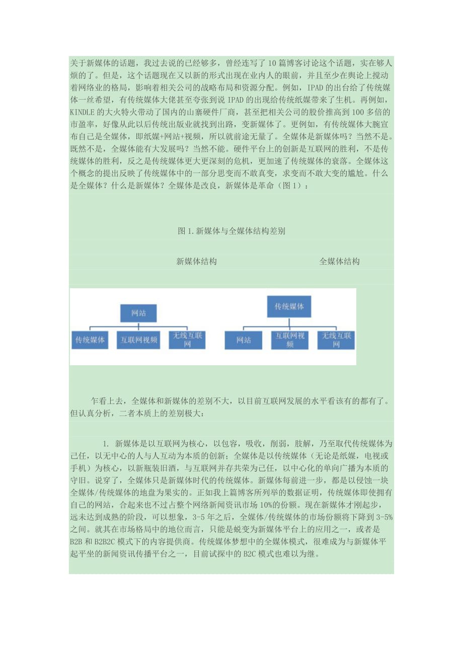 全媒体不是新媒体----漫谈网络业格局之四_第1页