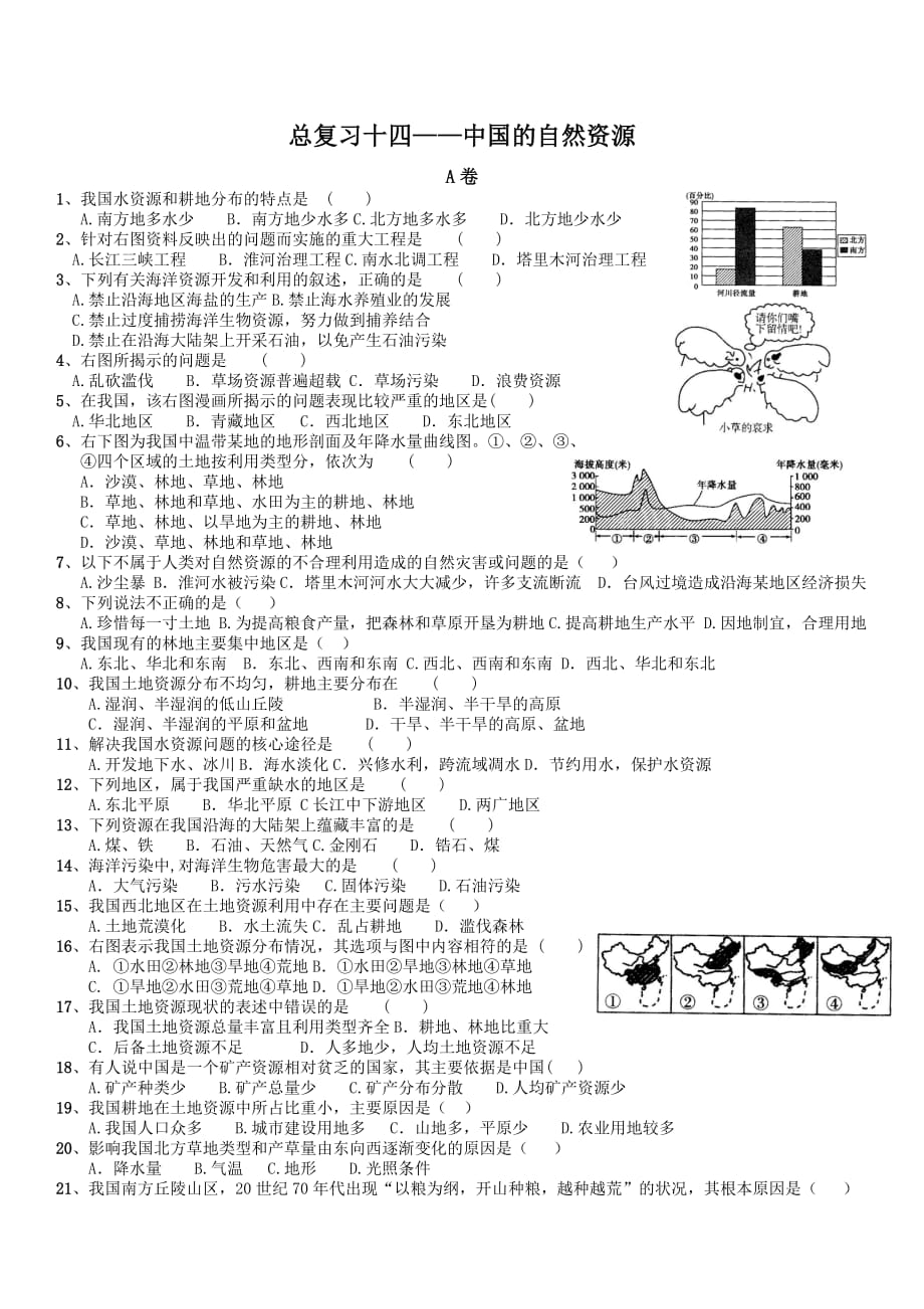 学案--中国的自然资源_第1页