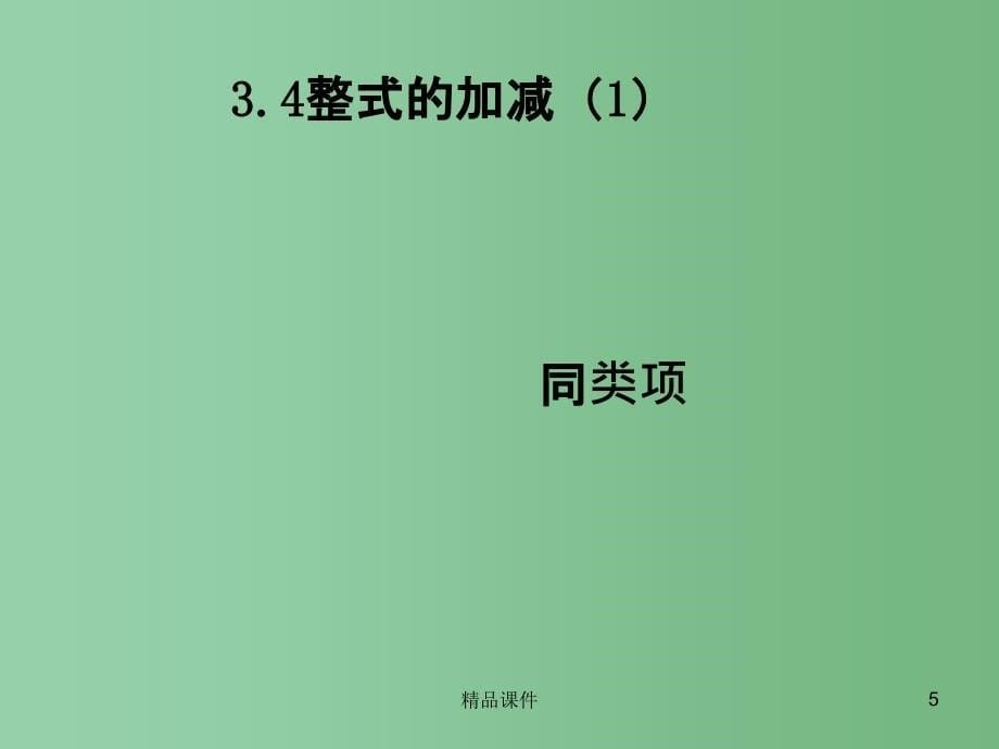 七年级数学上册 第三章 第4框 整式的加减同类项课件 （新版）北师大版_第5页