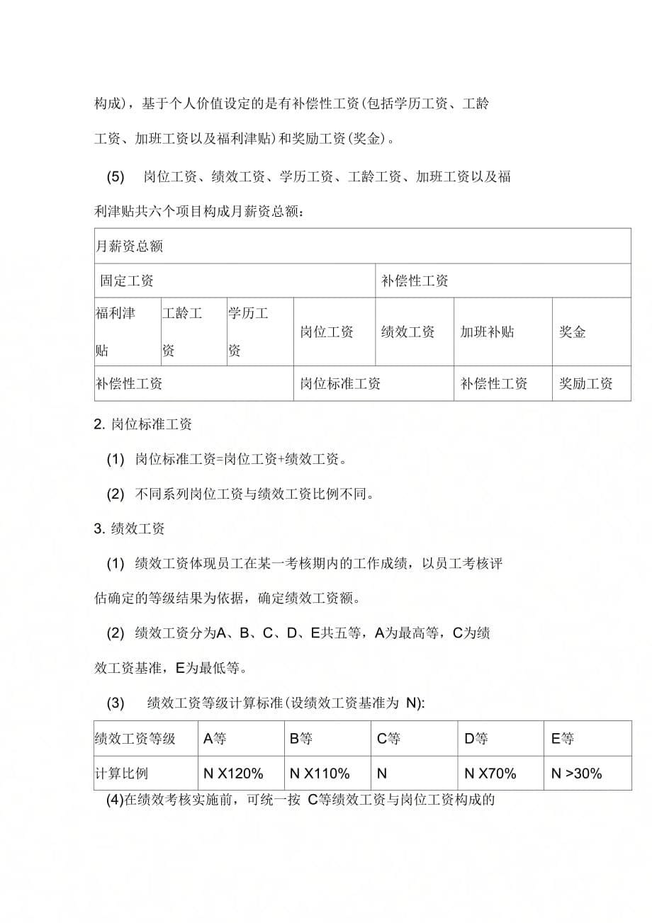 《中小企业公司薪酬管理制度范本》_第5页