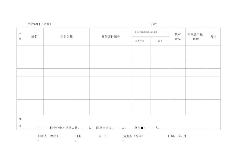 《6、二级建造师重新注册申请表》_第5页