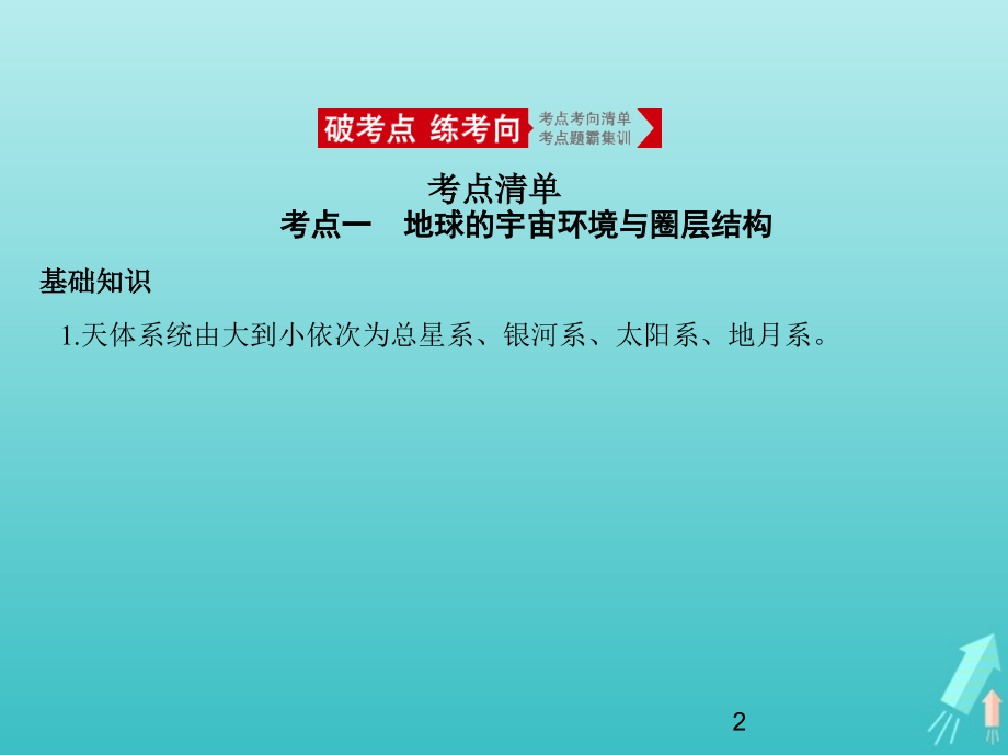 课标专用5年高考3年模拟A版2021高考地理专题二行星地球课件1277_第2页