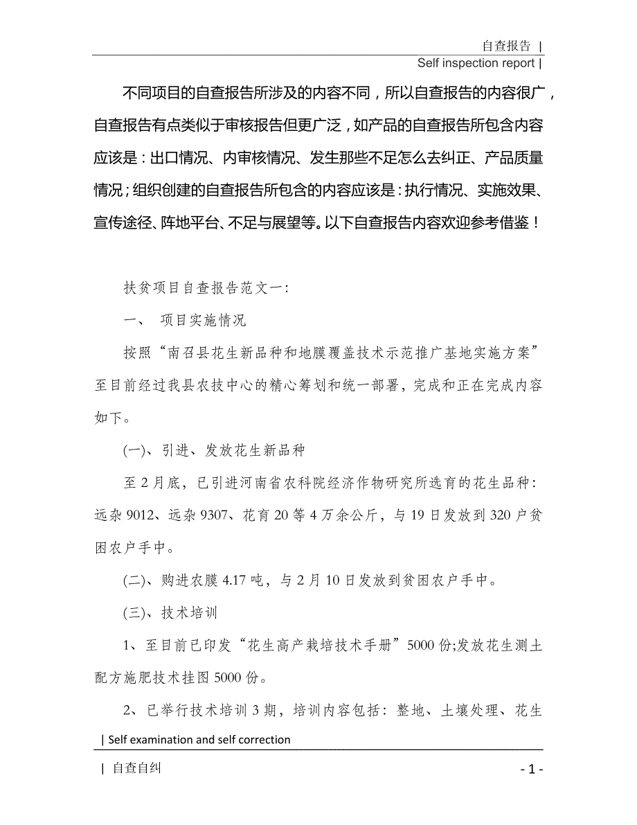 扶贫项目自查报告[Word稿]_第2页