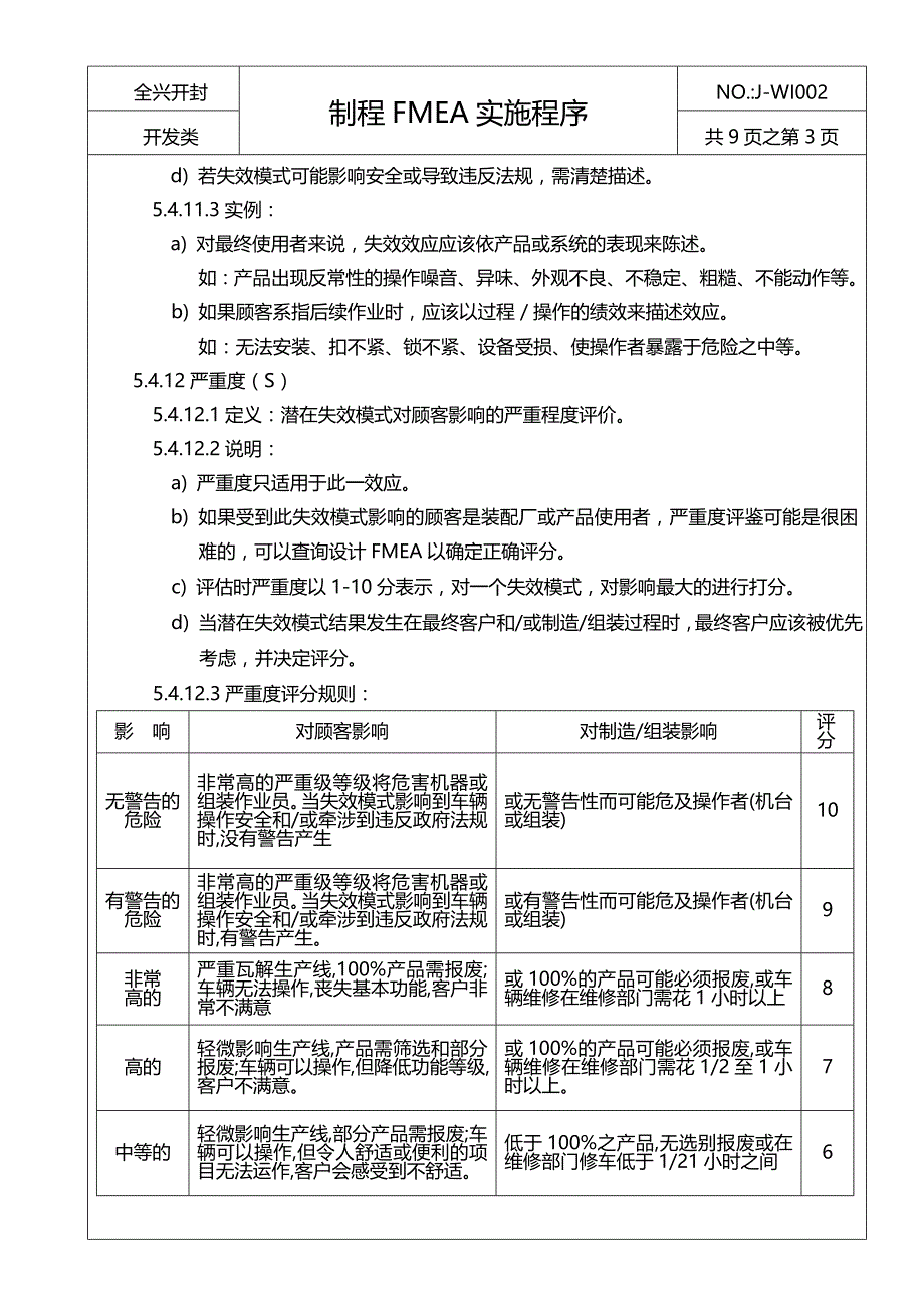 J-WI002制程FMEA实施细则-120314.doc_第3页