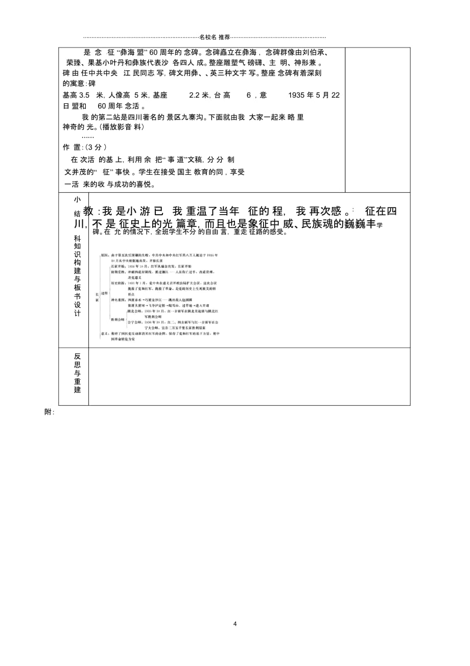 山东省淄博市临淄区第八中学八年级历史上册《活动课二模拟导游—重走长征路》名师教案新人教版_第4页