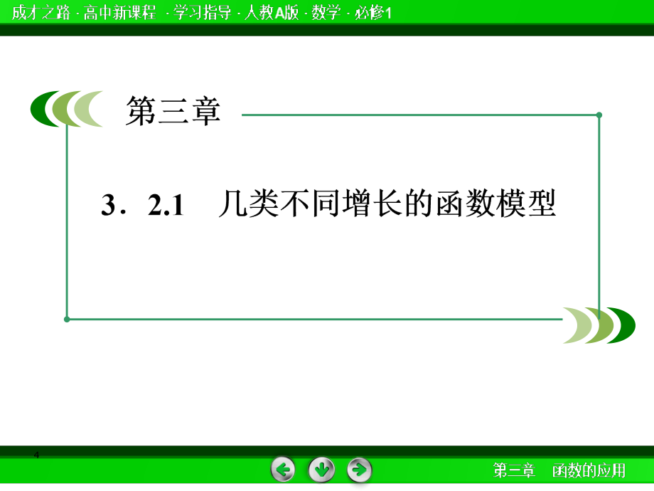 （推荐）成才之路》高一数学（人教A版）必修1课件：3-2-1 几类不同增长的函数模型_第4页