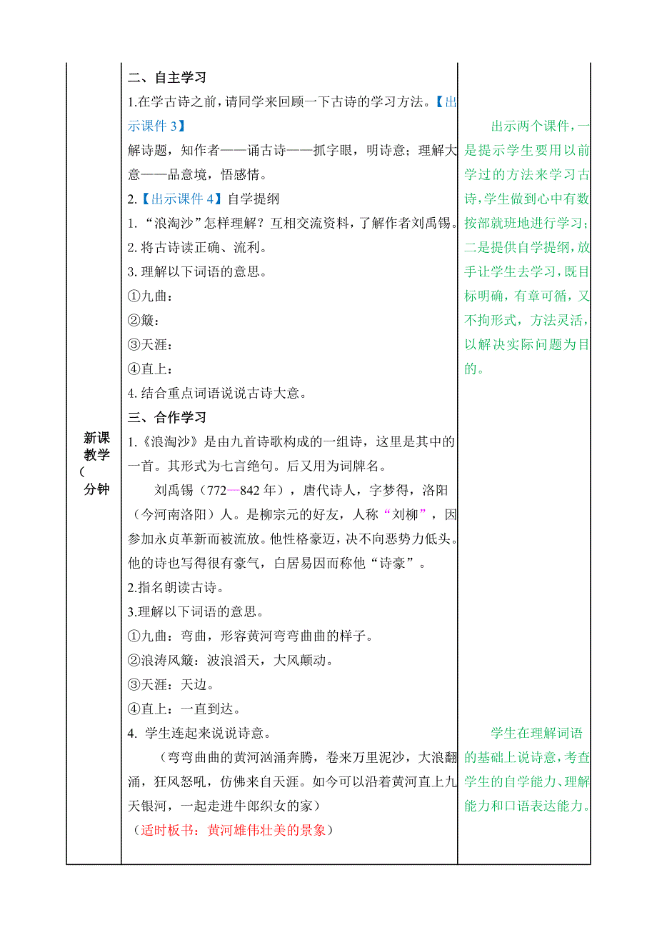 部编版语文六年级上册17 古诗三首教案_第2页