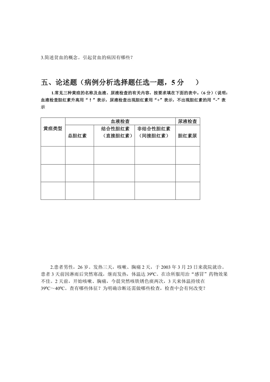 2014级护理专业健康评估期末试题_第4页