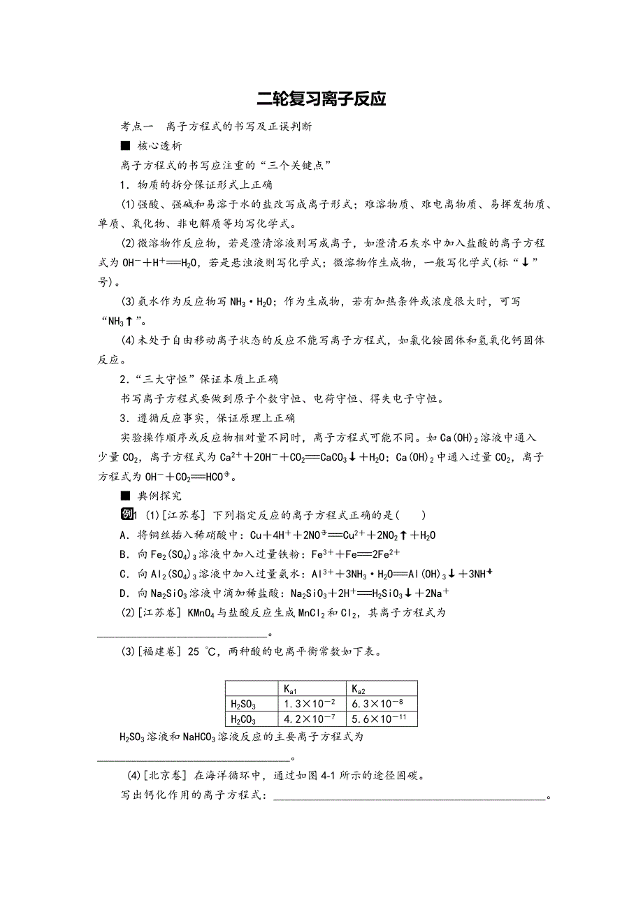 高中化学二轮复习离子反应_第1页