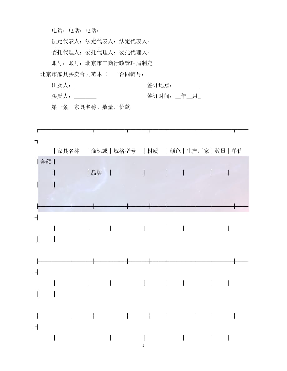 【最新精选】北京市家具买卖合同范本3篇_第2页