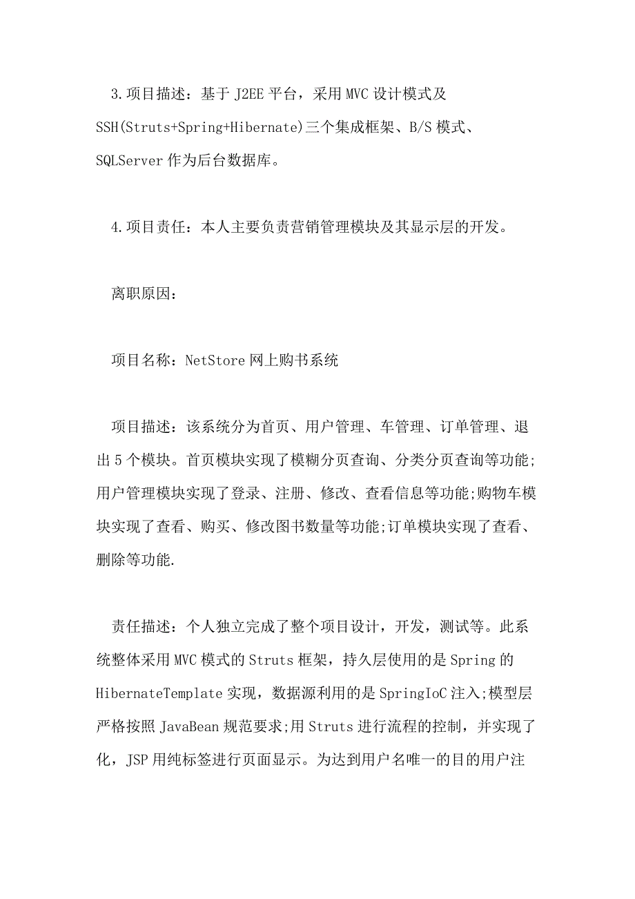 2021简历中的项目经验写比较合理_第3页