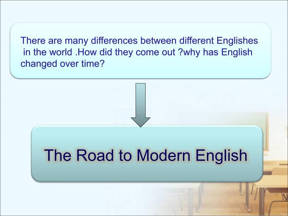 人教版高中英语必修一参赛课件《THE ROAD TO MODERN ENGLISH 》(17)_第5页