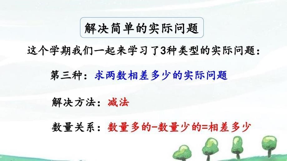 苏教版数学一年级下册《第七单元 期末复习 7.4 期末复习（4）》教学课件_第5页