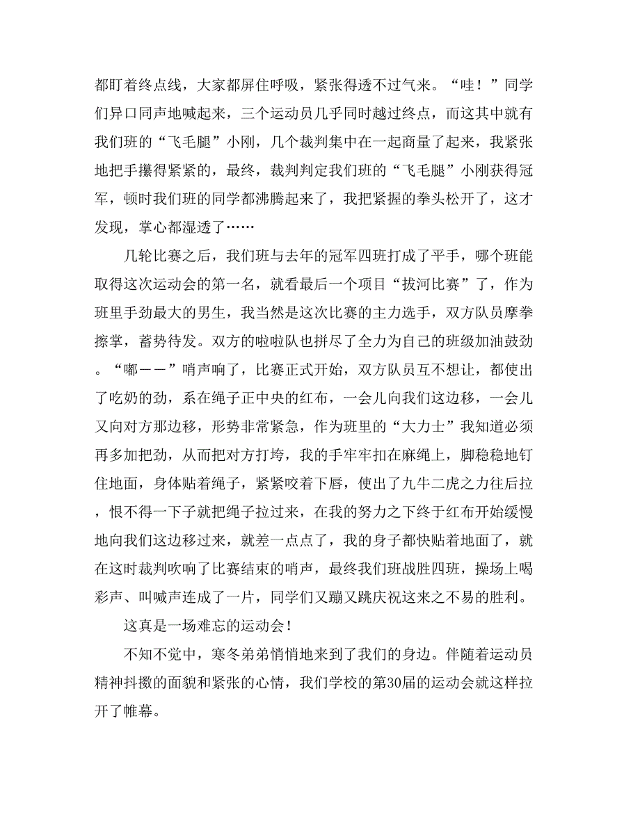 【精华】小学生写运动会的作文500字集锦十篇_第4页