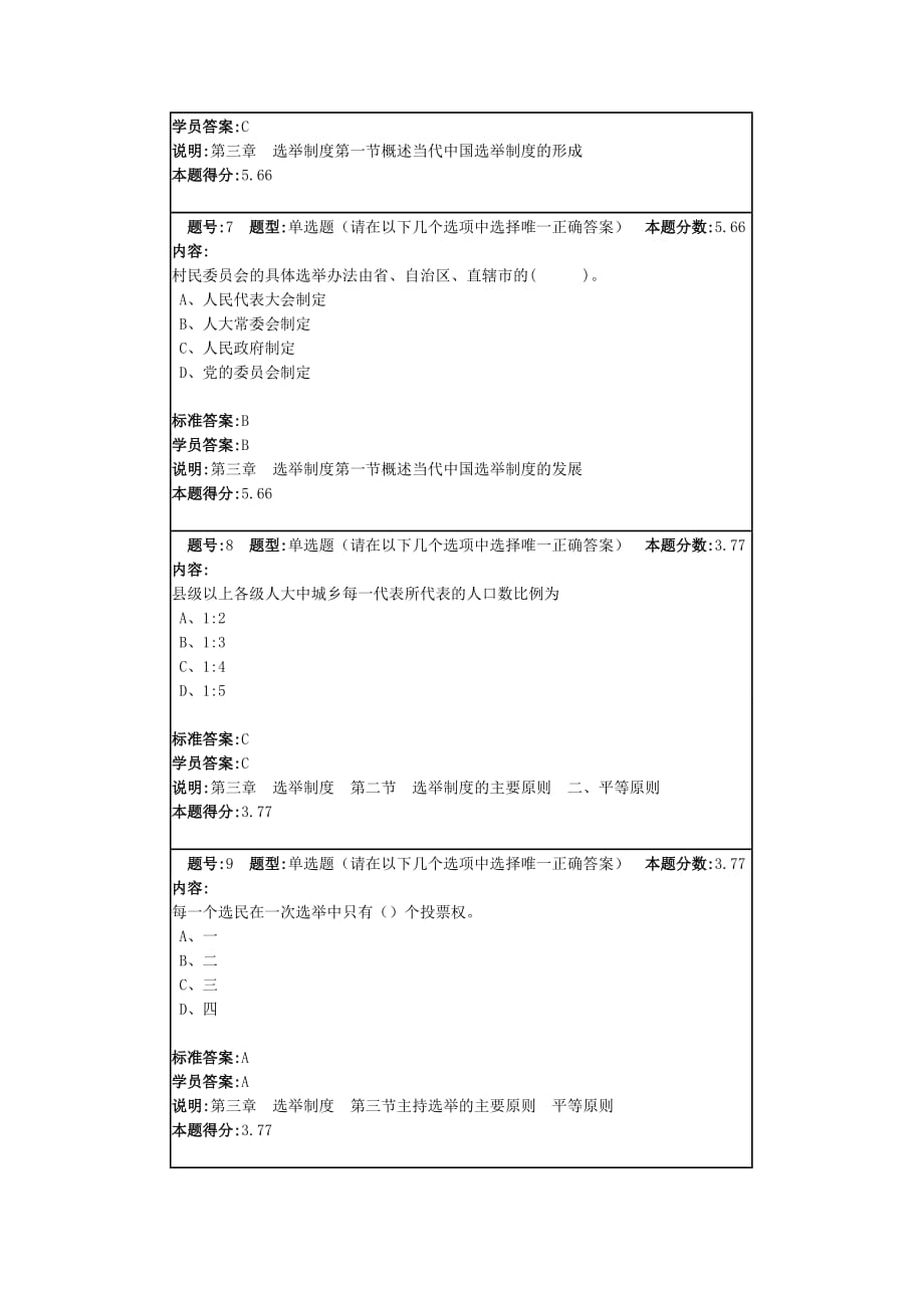 网络教育 当代中国政治制度满分作业_第3页