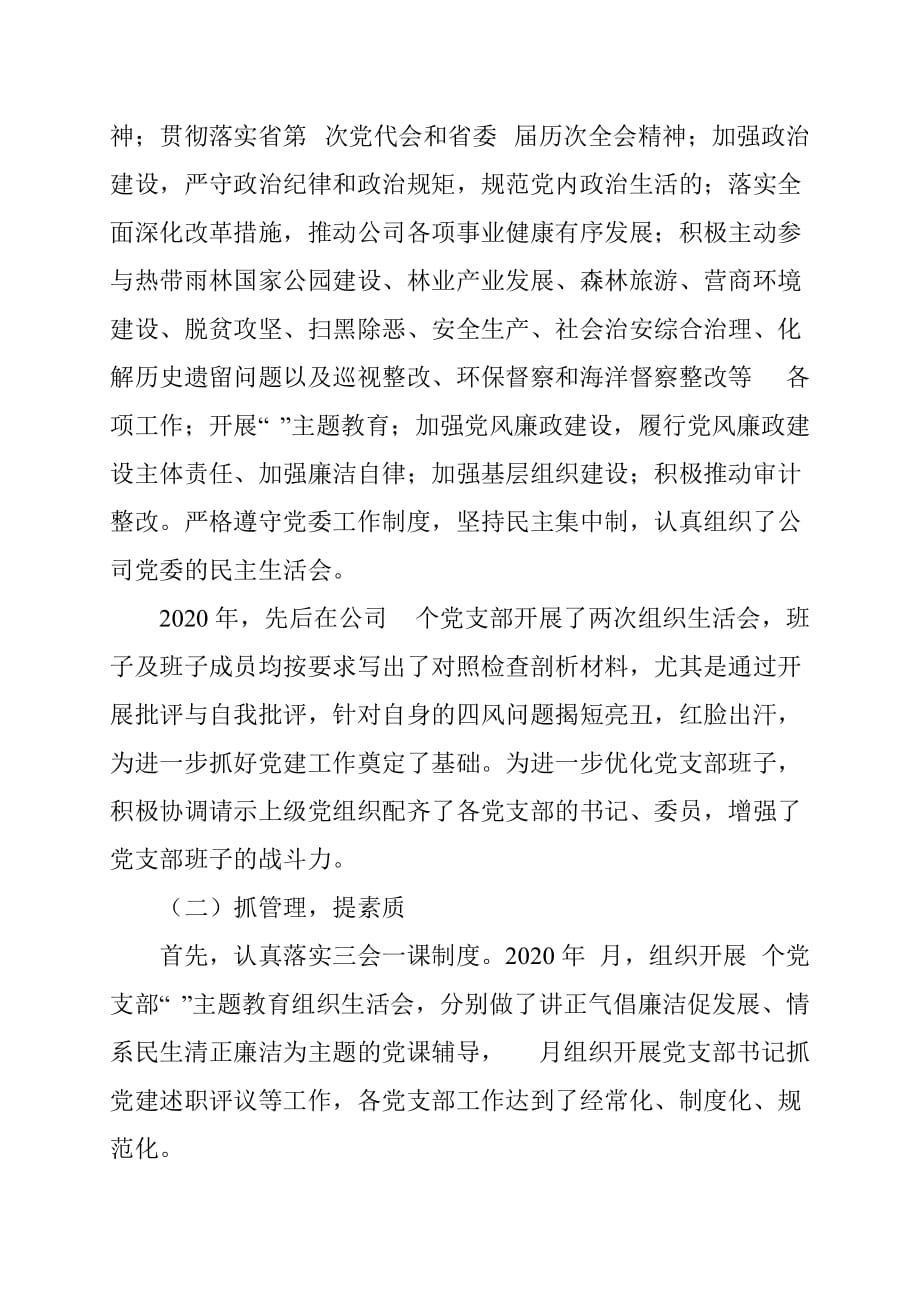 党委书记兼公司总经理个人工作总结范文_第3页