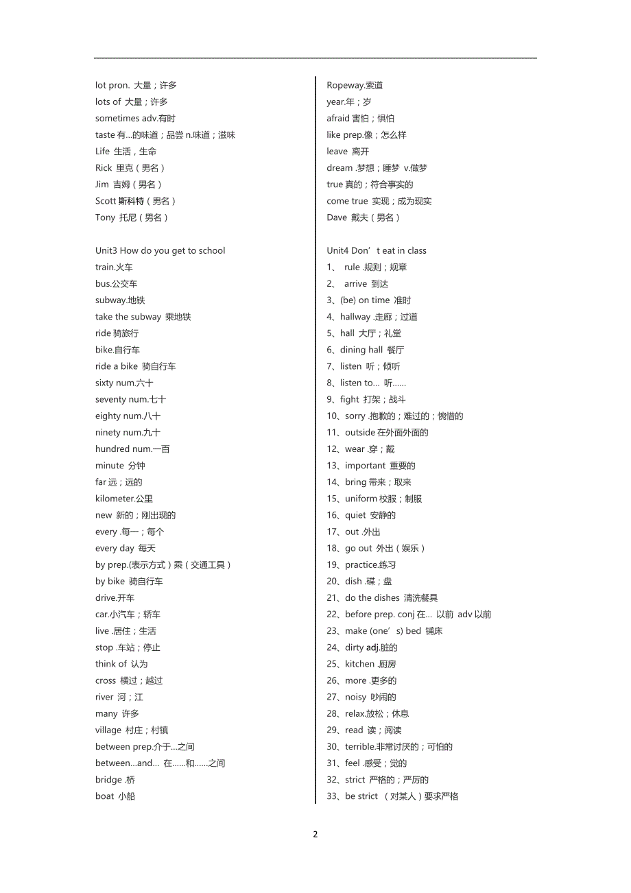初一下册英语单词表 单词列表所有单词（2020年12月整理）.doc_第2页