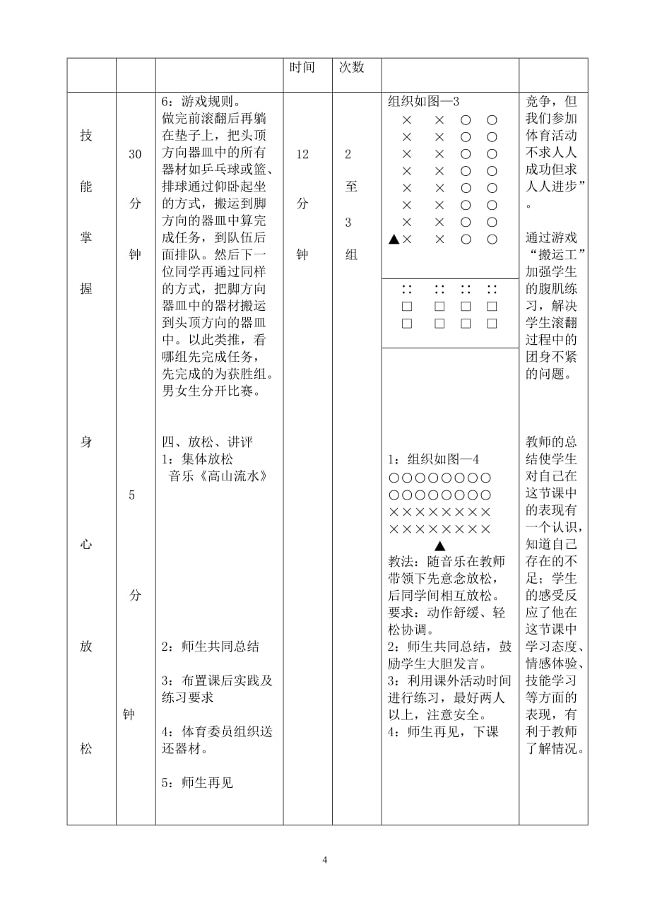 初中体育前滚翻教案（2020年12月整理）.doc_第4页