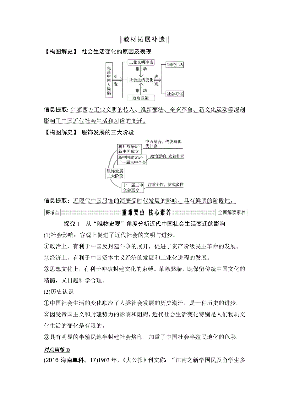 2020高考课件_历史(北师大版_中国近现代社会生活的变迁_第3页